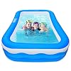 Sanni Inflatable Swimming Pool, 118″ X 72″ X 22″ Family Full-Size Kiddie Pools, Inflatable Lounge Pool for Kiddie, Kids, Adult, Infant, Toddlers for Ages 3+,Outdoor, Garden, Backyard