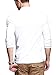 iloveSIA Mens T-Shirts Long Sleeves Cotton Slim V-Neck Casual Shirt White XL Fit Chest 42.1