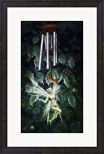 Wind Chimes by Susan McKivergan Framed Art Print Wall Picture, Espresso Brown Frame, 18 x 27 inches