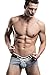 sandbank Men's Sexy Lingerie Cotton Tie Rope Cute Boxer Brief Underwear Panties (US M=Asian Tag XL,Grey)