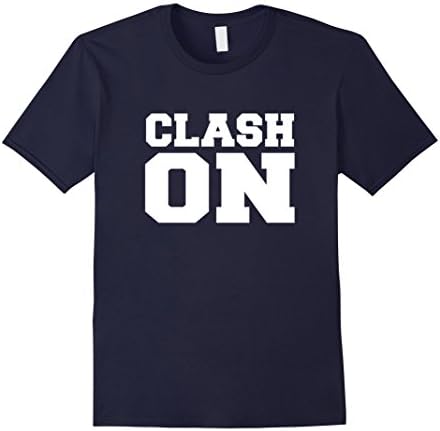 Mens Clash On T shirt for Clashing XL Navy