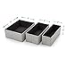 Creative Scents Underwear Drawer Organizer Divider - Set of 3 - Strong Fabric Foldable Closet Dresser Storage Baskets for Socks, Ties, Scarves, Tshirt and Baby Clothes & Mens Cloth (Gray)