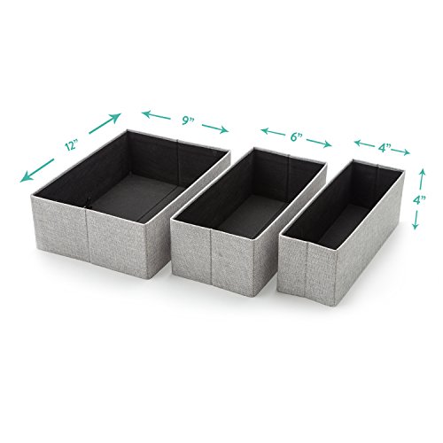 Creative Scents Underwear Drawer Organizer Divider Set of 3 Strong