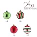 Valery Madelyn 24ct 70mm Joyful Red Green White Christmas Ball Ornaments, Shatterproof Christmas Tree Ornaments for Xmas Decoration