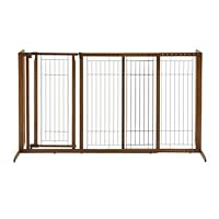 Richell Deluxe Freestanding Pet Gate with Door, Large