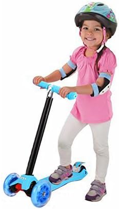 Jaykoo Kid Mini Scooter Kick Scooter 3 Light Wheels Award-winning Design Easy-to-steer Smooth Ride & Perfect for Kids Blue