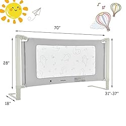 BABY JOY Bed Rails for Toddlers, 70'' Extra