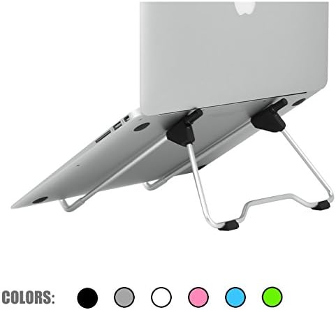 SACVON Laptop Stand,Foldable,Portable,Stable,Adjustable Height Width &amp; Angle,for Laptop/MacBook/Notebook/ipad/Light Weight Folding Aluminum Stand-Black