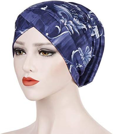 bismarckber Women Paisley Flower Muslim Hijab Turban Hat Chemo Cancer Cap Fashion Headwrap