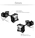 Jstyle Stainless Steel Black Stud Earrings for Men Women 20G Cubic Zirconia Black Earrings Studs for Sensitive Ears Hypoallergenic CZ Surgical Steel Earrings Pierced 4mm