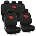 9 Piece Red Kiss Mark Red Lips Low Back Seat Covers Set for CAR SUV VAN