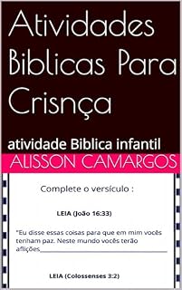 Livro Atividades Biblicas Para Crisnça: atividade Biblica infantil