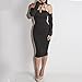 ALAIX Womens Strapless Halter And Matching Sleevelets Bodycon Bandage Dresses