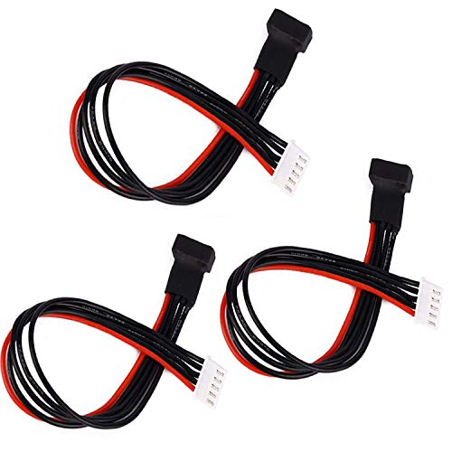 3 Pack-ShareGoo 20CM 22AWG JST-XH Balance Charging Extension Cable Wire Lead Adapter RC Lipo Battery (4S LiPo)
