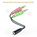 MillSO 3.5mm Jack Adapter CTIA – Y Splitter Audio Cable with Separate Microphone and Headphone Connector for PC, PS4 Gaming Headset- 8inch/20CM Blackthumb 3