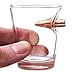 Lucky Shot 308 CALIBER SHOT GLASS | Bullet Embedded Copper 1.5oz Borosilicate Glass Jigger (2-PACK) from