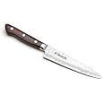 Yoshihiro VG10 16 Layer Hammered Damascus Stainless Steel Petty Utility Knife (5.3'' (135mm))