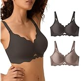Cuteio Jelly Bras for Women with Support - 3XL Wireless Seamless T-Shirt Bra No Underwire Full Coverage Comfort Bralette