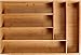 KD ORGANIZERS 6-Slot Bamboo Drawer Organizer: 17.75 x 12 x 2.5 in. Tray for Large Drawers