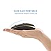 2.4GHz Wireless Bluetooth Mouse, Jelly Comb Dual Mode Slim Wireless Mouse with 2400 DPI for PC, Laptop, Mac, Android, Windows - Black and Gold