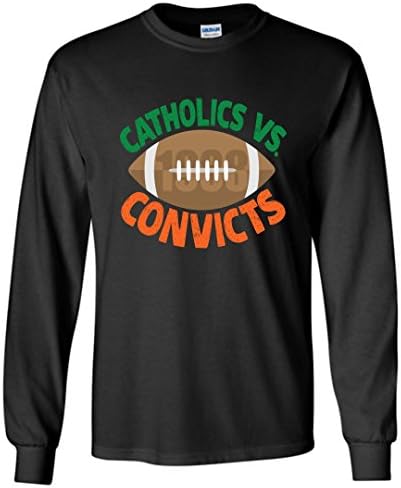 Catholics Vs. Convicts 1988 T-Shirt Cool Footbal Retro Long Sleeve T-Shirt