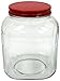 Anchor Hocking 1-Gallon Cracker Jar with Cherry Red Aluminum Lid, Set of 4