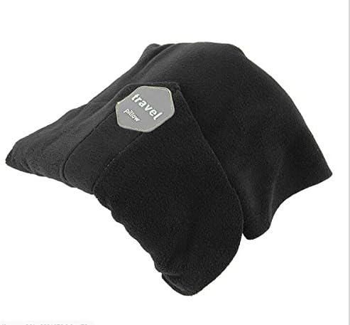 Travel Pillow Machine Washable Scientifically Proven Super Soft Comfortable for Neck Head Support Airplane Pillows Memory Foam Portable Travel Pillowcase (Black)