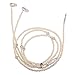 Fashionable Jewelry Pearl Necklace Earphones Headset with Mic Beads 3.5mm in-Ear Earbuds Wired Headphone for iPod, iPhone, Android, BlackBerry, Mp3 Player and All 3.5mm Audio Devices (White)