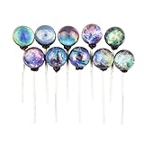 Sparko Sweets Nebula Designs Galaxy Lollipops Space Foil Clam-Shell Gift Pack, Handcrafted in USA, Blackberry/Melon/Cotton Candy/Apple/Guava/Peach, 1 Pound