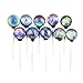 Sparko Sweets Nebula Designs Galaxy Lollipops Space Foil Clam-Shell Gift Pack, Handcrafted in USA, Blackberry/Melon/Cotton Candy/Apple/Guava/Peach, 1 Pound