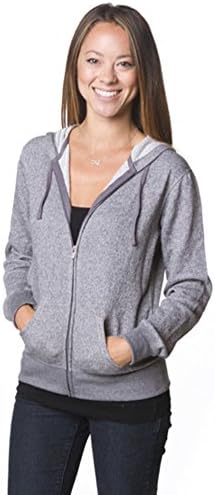 Independent Trading Co. Juniors French Terry Zip Hoodie, X-Large, Gunmetal Heather