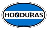 Honduras Flag Car Bumper Sticker Decal Oval