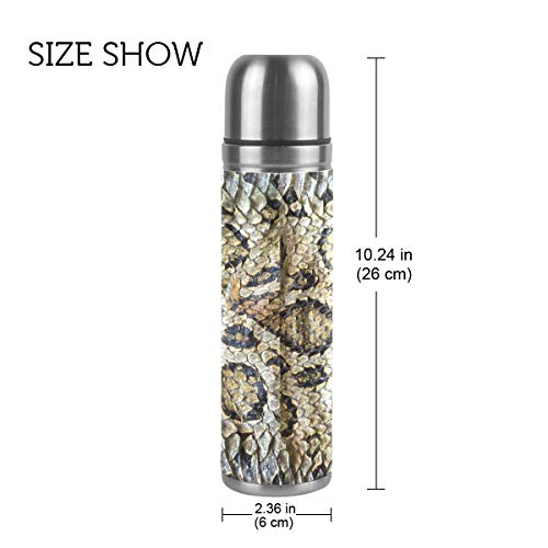 415O5Kei3sL BEUSS Piel De Serpiente De Leopardo Estampada Botella de Agua Frasco de Vacío Aislamiento de Acero Inoxidable de… BEUSS Piel De Serpiente De Leopardo Estampada Botella de Agua Frasco de Vacío Aislamiento de Acero Inoxidable de… - Imagen 3