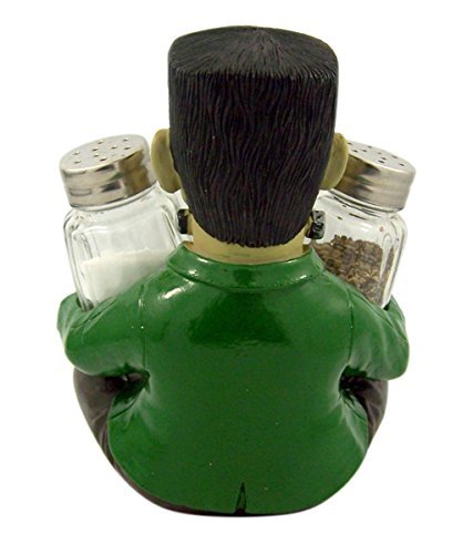 Frankenspice Halloween Salt and Pepper Shaker Holder With Shakers