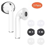 {Fit in Case}Silicon airpods Tips Ear Skins and Covers Replacement Anti Slip Soft eartips Compatible with Apple AirPods 1 & 2 or EarPods Headphones/Earphones/Earbuds (3 Pairs Mixed)