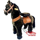 Top Gear Kid Ride On Horse Size Small for Children 2 to 5 Yeas Old with Sound (Dark Brown)