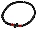 Chotki Aelia Bracelet Waxed Wool Black with Red Beads, Greek Orthodox Prayer Rope