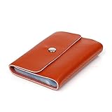 Card Holder KINGH High Quality PU Leather Credit Card Holder with 26 Card Slots Pattern 001-K66 Brown