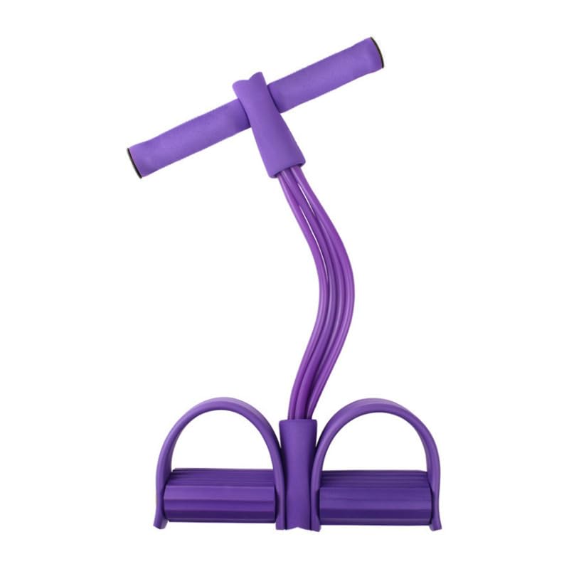 21 Fitness Resistance Bands-4 Tube Pedal Ankle Puller,Pedal Resistance Band with Handle,Resistance Bands,Strength Training, Tummy, Waist, Arm, Leg Slimming, Home Gym Exercise Equipment