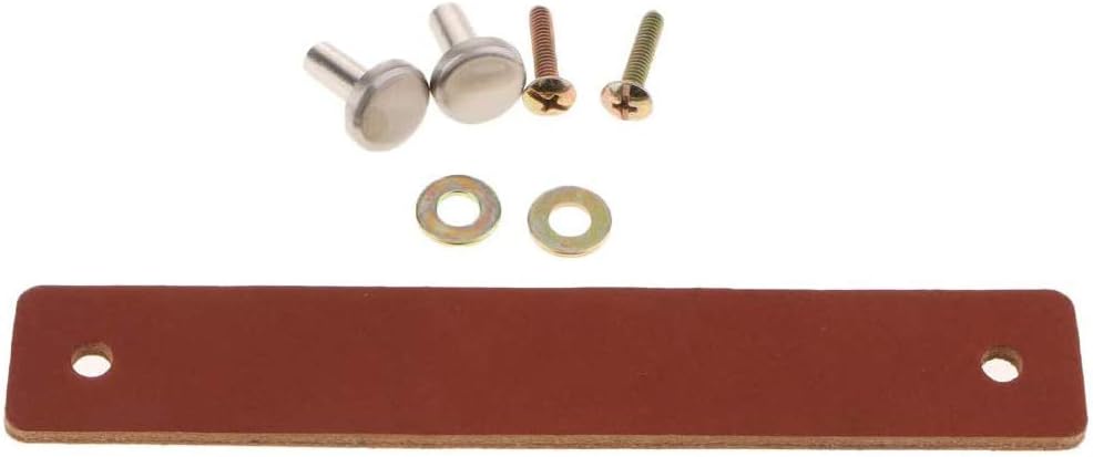 POFET 5pcs Nordic Wardrobe Cabinet Door Handle Soft PU Leather Door Handles for Cupboard Drawer Pull Knobs Furniture Hardware (26 x 156mm)- Brown - Image 4