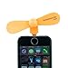 Smartphone-fan Orange Mini Lightning 8-Pin Portable Smartphone USB Fan for Apple Devices iPhone X, XS, XR, 8, 8+, 7, 7+, 6, 6s, 6+