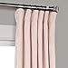 HPD Half Price Drapes Heritage Plush Velvet Curtains 96 Inches Long Room Darkening Curtains for Bedroom & Living Room 50W x 96L, (1 Panel), Ballet Pink