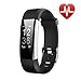 Letufit Plus Fitness Tracker + Heart Rate Monitor,IP67 Waterproof Smart Wristband Pedometer Watch Android iOS (Black)