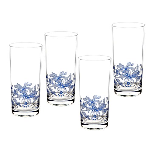 Spode Blue Italian Set of 4 Highball Glasses