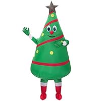 LAOSSC Inflatable Christmas Tree Costume Christmas Cosplay Party Explosion Apparel