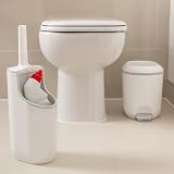 Addis Premium Deluxe Bathroom Pedal Bin 3.5L White Grey with Inner view 7