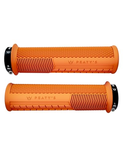 Peatys Monarch Grips - Knurl, BMX & Ebike Grip, Orange