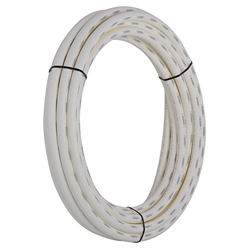 SharkBite PEX Tubing 3/4 Inch, White, Flexible Water Pipe, Potable Water, Push-to-Connect Plumbing Fittings, U870W50, 50 Foot Coil