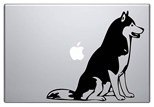 SIBERIAN-HUSKY (Black 6") Vinyl Decal Sticker for Car Automobile Window Wall Laptop Notebook Etc.... Any Smooth Surface Such As Windows Bumpers