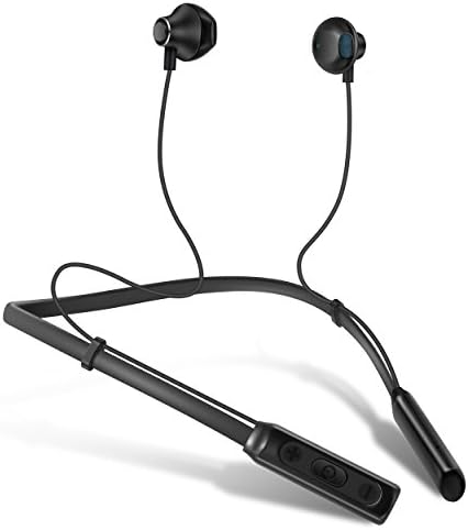 Bluetooth Headphones, Ottsuls Wireless Magnetic Neckband Headset Stereo Noise Cancelling Wireless Earbuds w/ Mic for Gym, Work, Sports (Bluetooth 4.1, Waterproof IPX5, 12 Hours Play Time) - Black